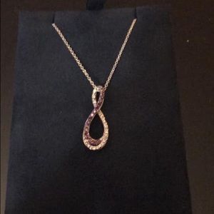 Ladies Purple & White Diamond Necklace
